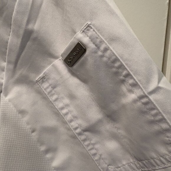 ChefWorks White Men's Chef Jacket Short Sleeve Size Large EUC - Picture 4 of 8